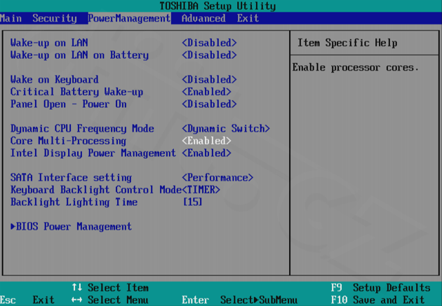 Toshiba Portégé Z830 - Power Management