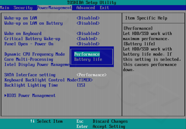 Toshiba Portégé Z830 - Power Management