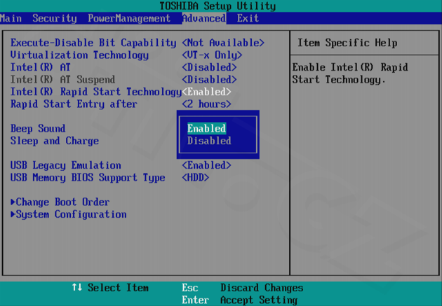 Toshiba Portégé Z830 - Advanced
