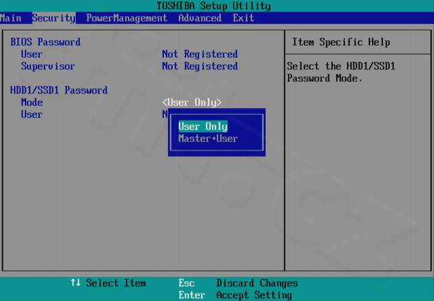 Toshiba Portégé Z830 - Security