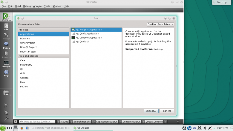 Opensuse 132 Qtcreator 132