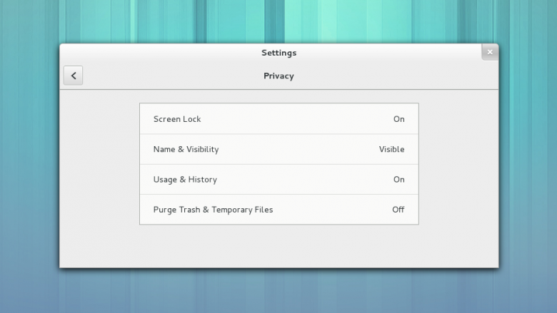 GNOME 3.8 - settings-privacy