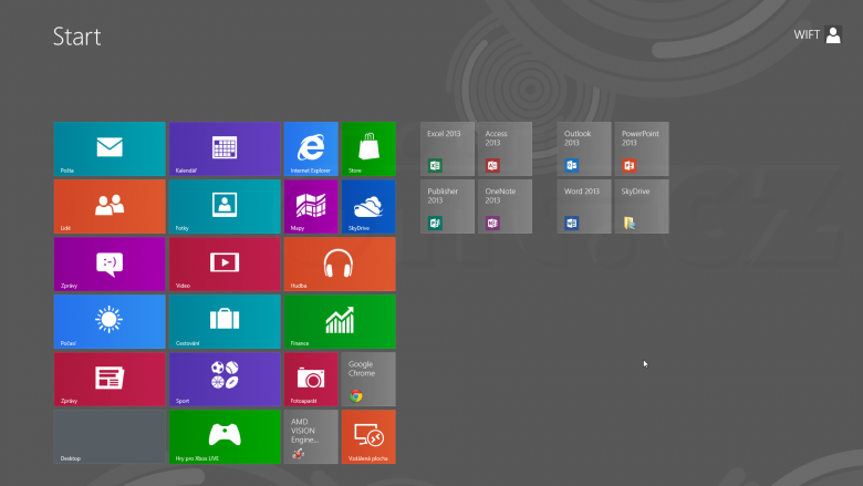 Windows 8 Start Screen - ikony Office 2013