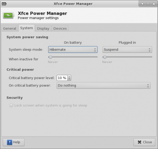 Xfce 412 Xfpm Prefs System