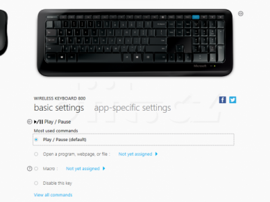 04 Microsoft Mouse And Keyboard Center Klavesnice Play Pause