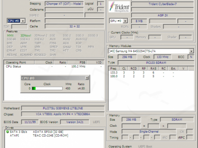 Fujitsu Siemens Liteline Lfl Hwinfo 32 Summary
