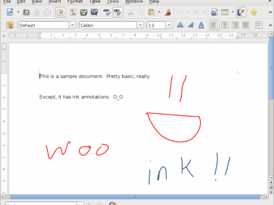 LibreOffice 4.0 alfa - import ink