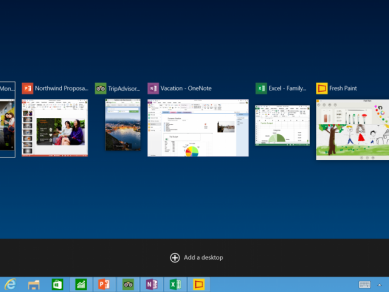 Windows 10 Tech Preview Task View