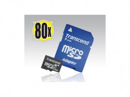 Transcend 80x microSD s adaptérem