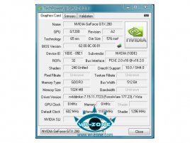 GeForce GTX 280: GPU-Z