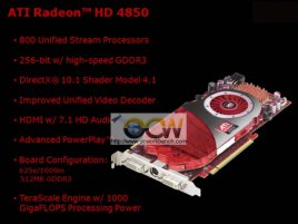 ATI Radeon HD 4850 - slajd z prezentace