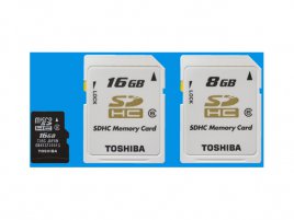 Toshiba 16GB microSDHC a 8/16GB SDHC 20MB/s