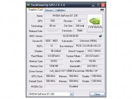 GeForce GT 230 OEM, GPU-Z