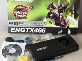 GeForce GTX 465, obsah balení Asus