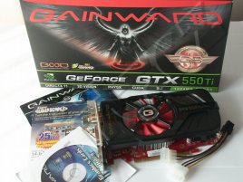 Gainward GeForce GTX 550 Ti Golden Sample: obsah balení