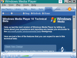 Windows Media Player 10 Technical Beta