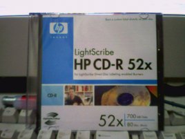 Obal LightScribe HP CD-R 52× média