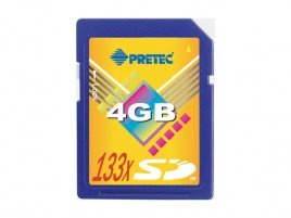 Pretec 4GB SD 133× karta