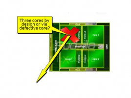 Three cores by design or via efective core?