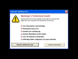 Internet Antivirus Pro - falešný antivir