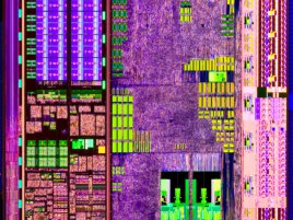 Jednojádrový Intel Atom N450 / D410 - snímek křemíku