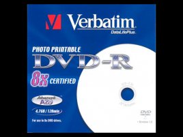 DVD-R Verbatim DataLifePlus photo printable Advanced AZO - zepře