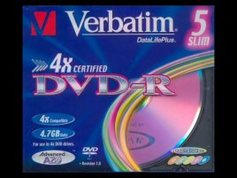 DVD-R Verbatim DataLifePlus Advanced AZO PastelDisc - zepředu