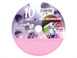 CD-R 80 Bell Technology printable 52× cake front