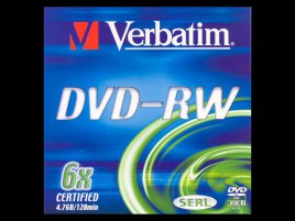 DVD-RW Verbatim SERL RW2 - zepředu