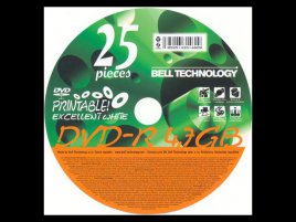DVD-R Bell Technology Printable! excellent white - zepředu
