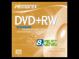 DVD+RW Memorex Part#: 3202 5568 - zepředu