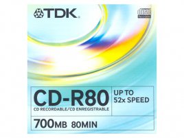 CD-R TDK CD-R80JCA - zepředu