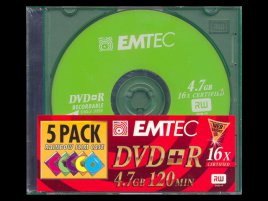 DVD+R EMTEC Rainbow - zepředu