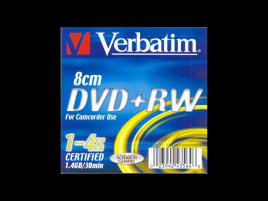 DVD+RW Verbatim For Camcoder Use Scratch Guard - zepředu