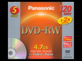 DVD-RW Panasonic LM-RW120E5 CPRM - zepředu