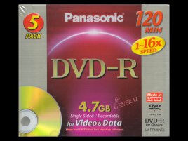 DVD-R Panasonic for General - zepředu