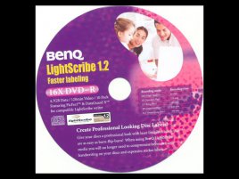 DVD-R BenQ LightScribe 1.2 - zepředu