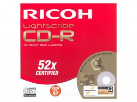 CD-R Ricoh LightScribe 1.2 - zepředu