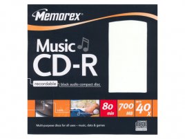 CD-R Memorex Music black - zepředu