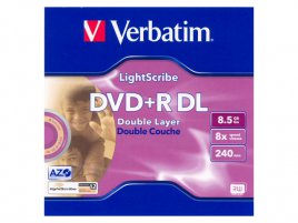 DVD+R DL Verbatim LightScribe 1.2 AZO - zepředu