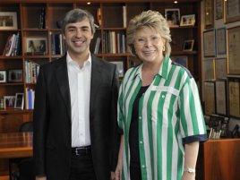 Viviane Reding a Larry Page, jeden ze zakladatelů Google, 17. červen 2009