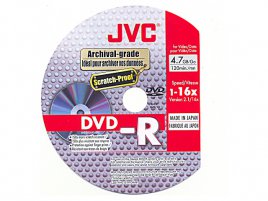 DVD-R JVC Archival-grade Scratch-Proof - zepředu
