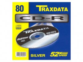 Traxdata CD-R 80 silver 52× front