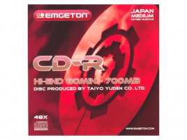 CD-R 80 emgeton 48× Tayio Yuden produced front