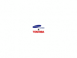 Samsung plus Toshiba logo