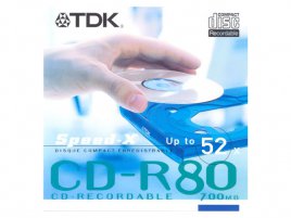 CD-R 80 TDK SpeedX 52× front