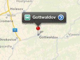 Apple maps Gottwaldov