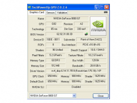PoV GeForce 8800 GT nevalných parametrů