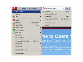 Opera 10.50 - přesunutá nabídka