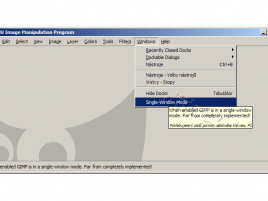 GIMP 2.7.1, single window mode